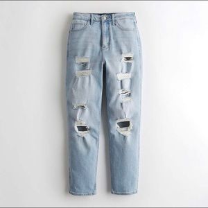 Cute jeans vintage ripped light washed
